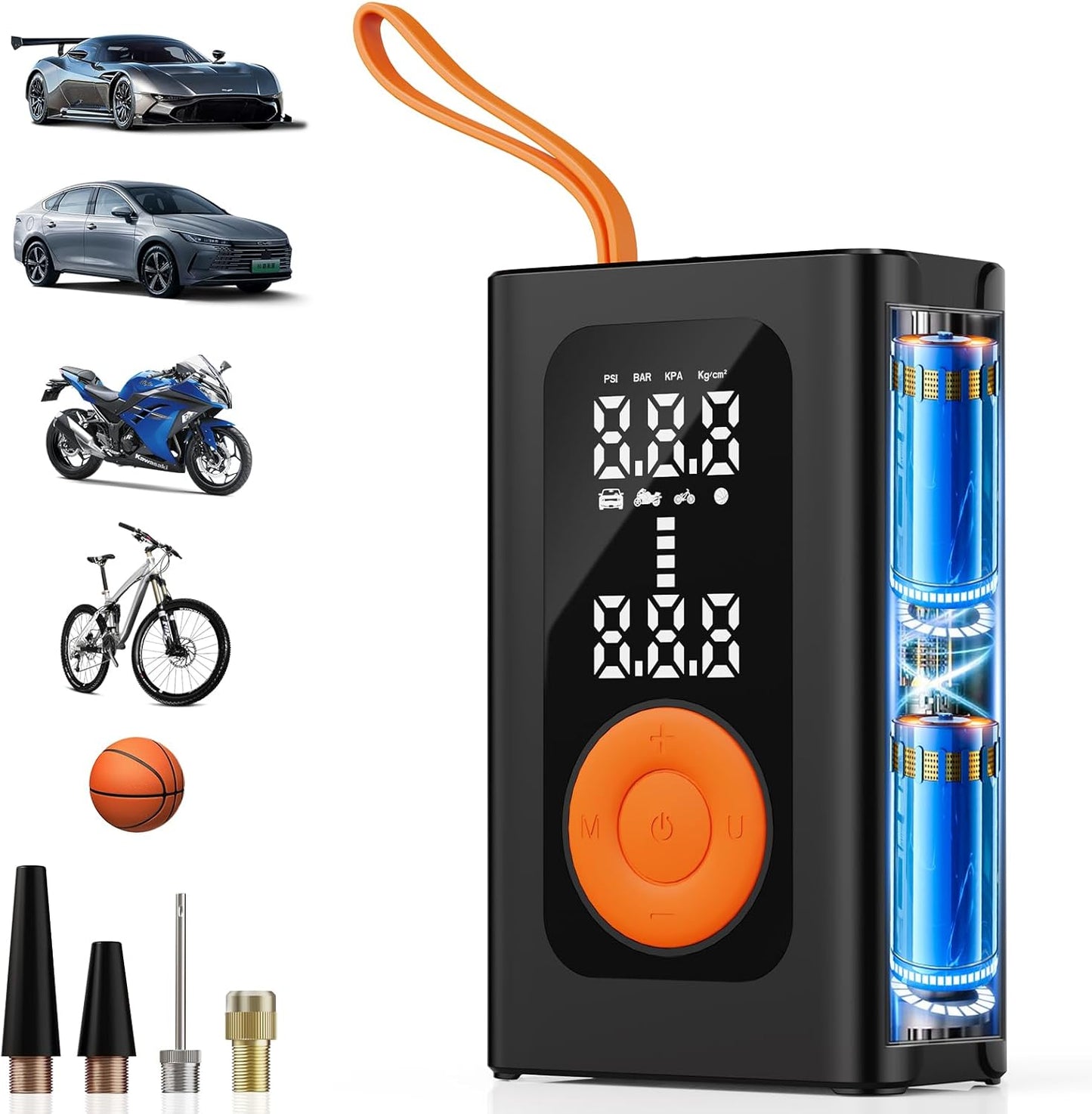 YVELINES Portable Cordless Tire Inflator - Inflate Anywhere Fast!