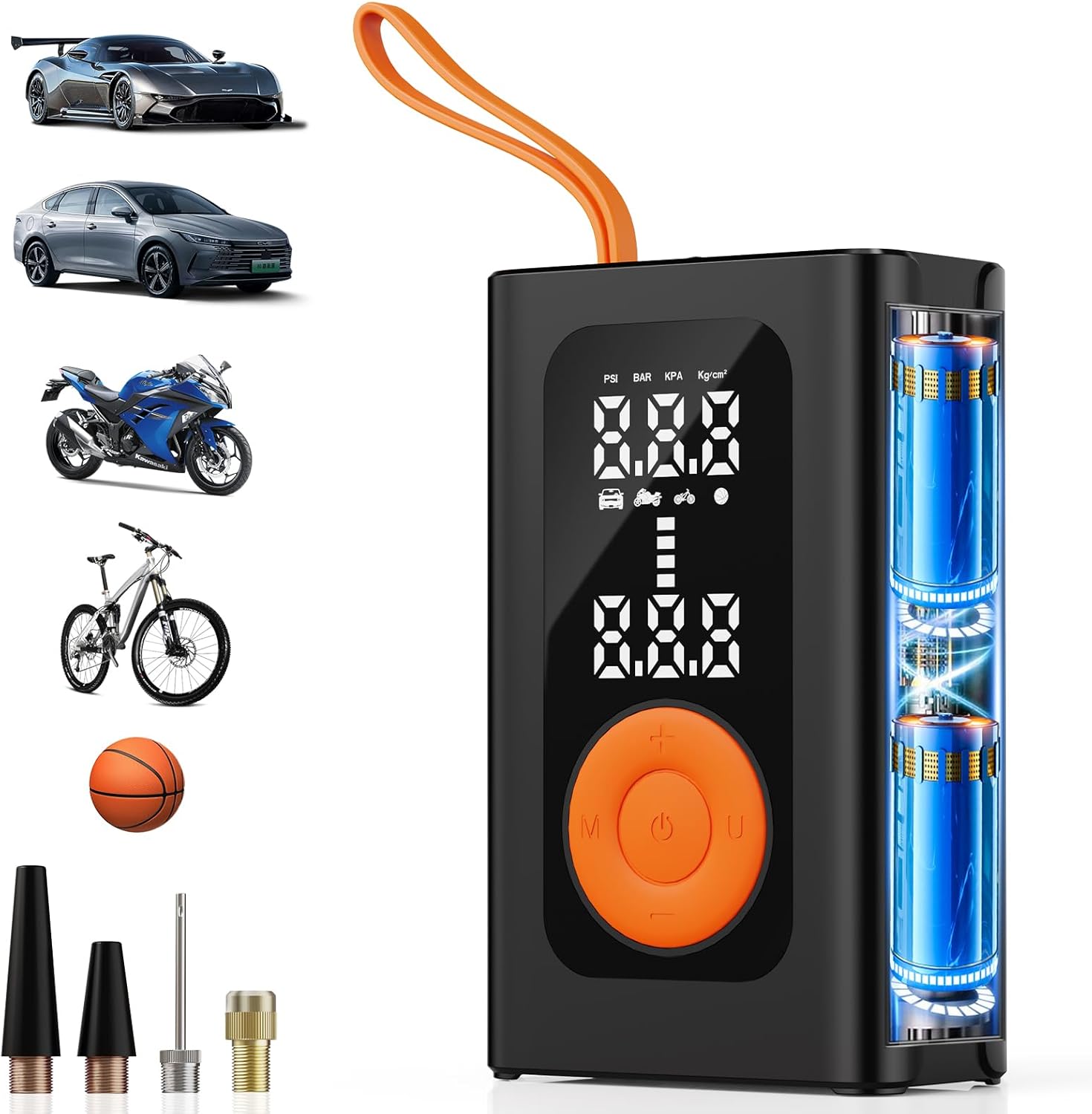 YVELINES Portable Cordless Tire Inflator - Inflate Anywhere Fast!