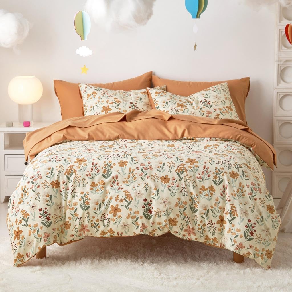 Wake In Cloud Floral Bedding Set for Girls - Twin Size
