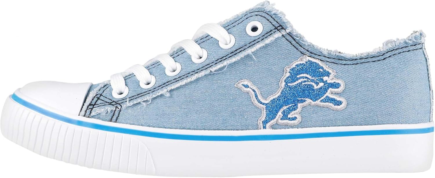 FOCO Women's NFL Denim Team Logo Low Top Canvas Sneakers