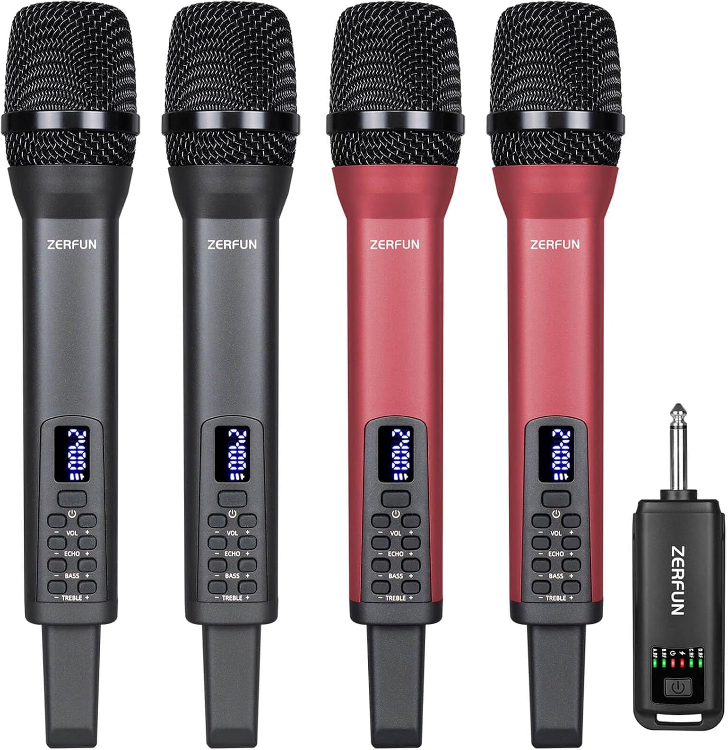 Rechargeable Wireless Microphones 4 for Karaoke and Parties