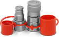 3/8ft Flat Face Hydraulic Quick Connect Coupler Set - High Flow