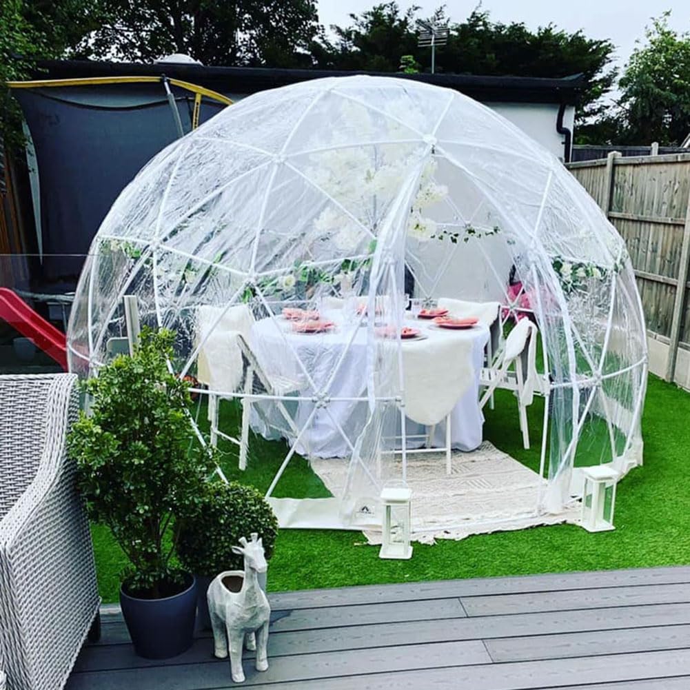 12FT Garden Dome Bubble Tent - Weatherproof Outdoor Oasis