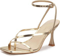 Women's Strappy High Heels Sandals Square Open Toe - Chic Comfort