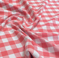 1in Checkered Gingham PolyPoplin Fabric by the Yard - 60 in Wide DIY