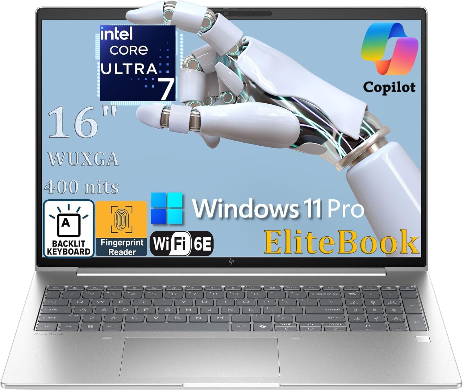 HP EliteBook 6 G1i 16 inch AI Business Laptop with 32GB RAM