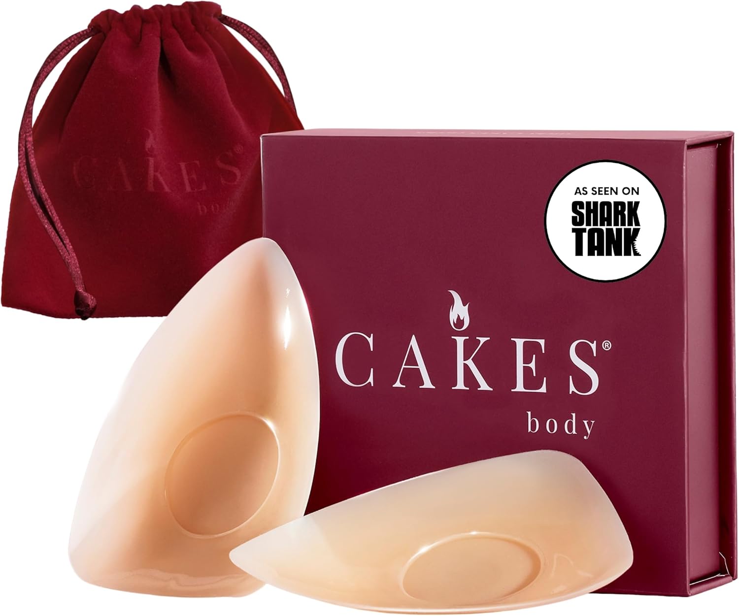CAKES Body Sticky Triangle Nipple Covers for Women - Soft Silicone
