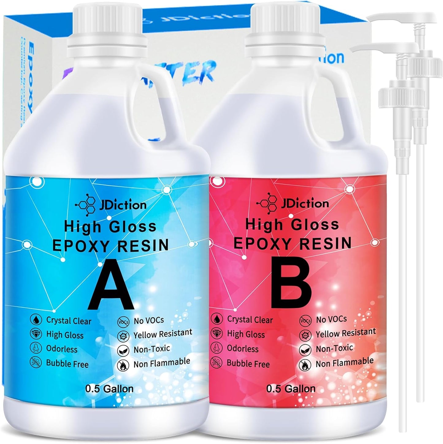 JDiction Epoxy Resin Clear High Gloss for Crafting and Jewelry