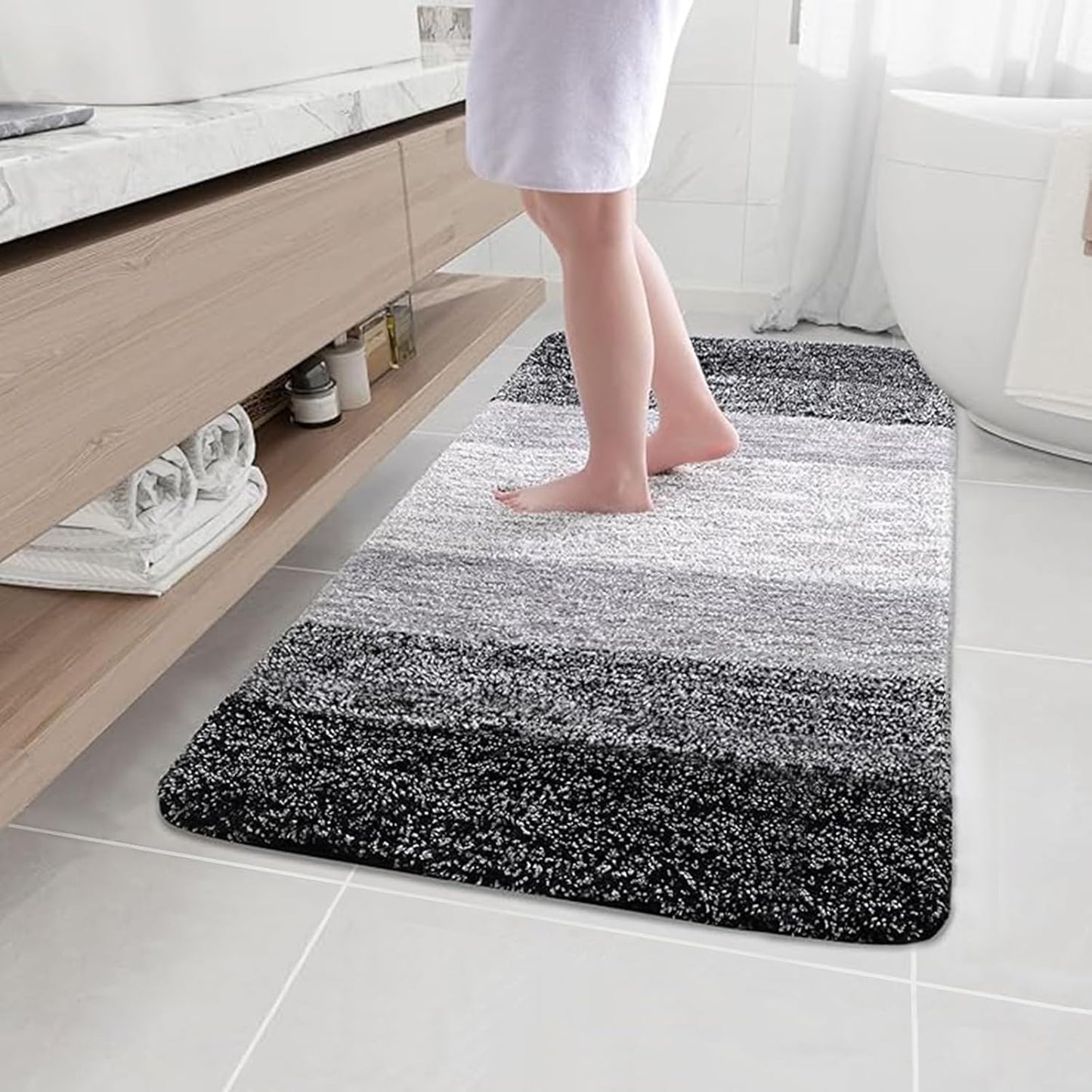 Arotive Microfiber Bathroom Rugs: Soft, Absorbent, Non-Slip Mats
