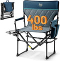 Aluminum Camping Directors Chair with Side Table - Portable Comfort