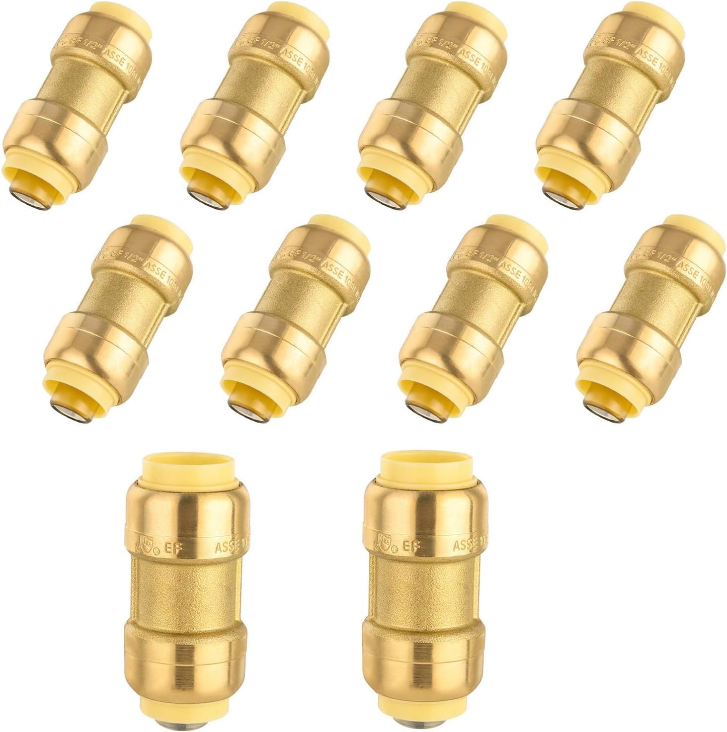 Foskan Push Fit Fittings 1 Inch Brass Coupling for Plumbing