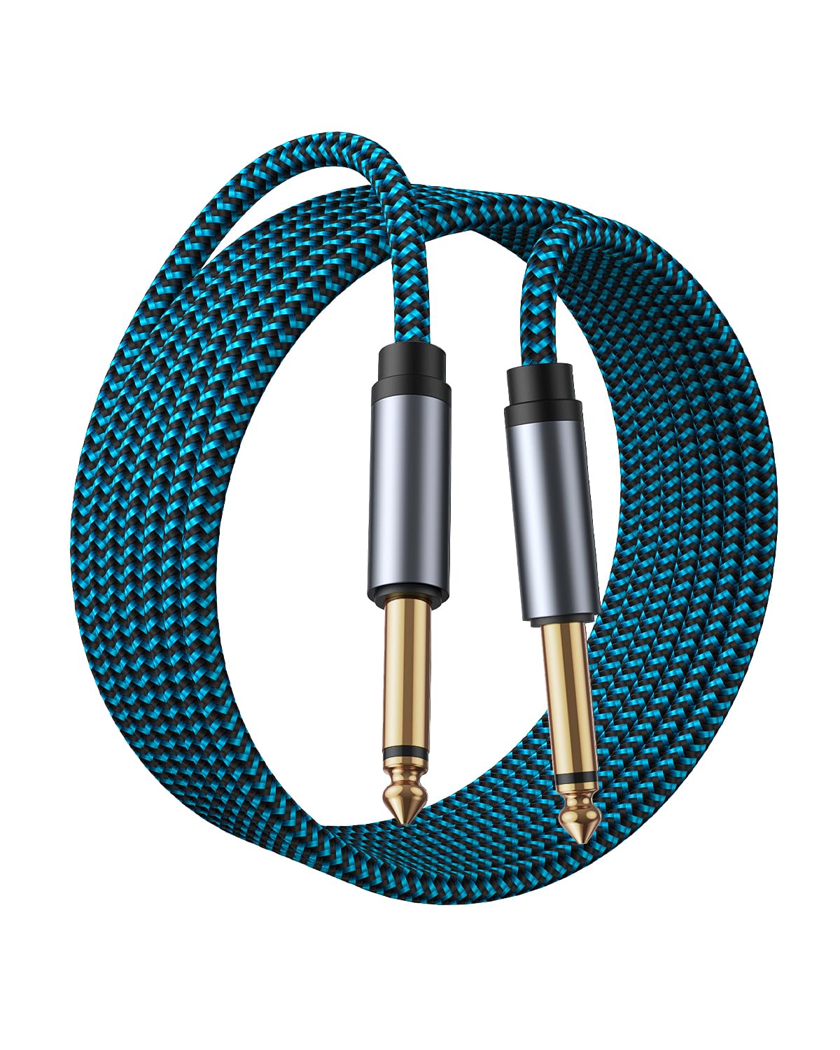 Premium 20ft Guitar Cable - Zinc Alloy Housing, Nylon Braid
