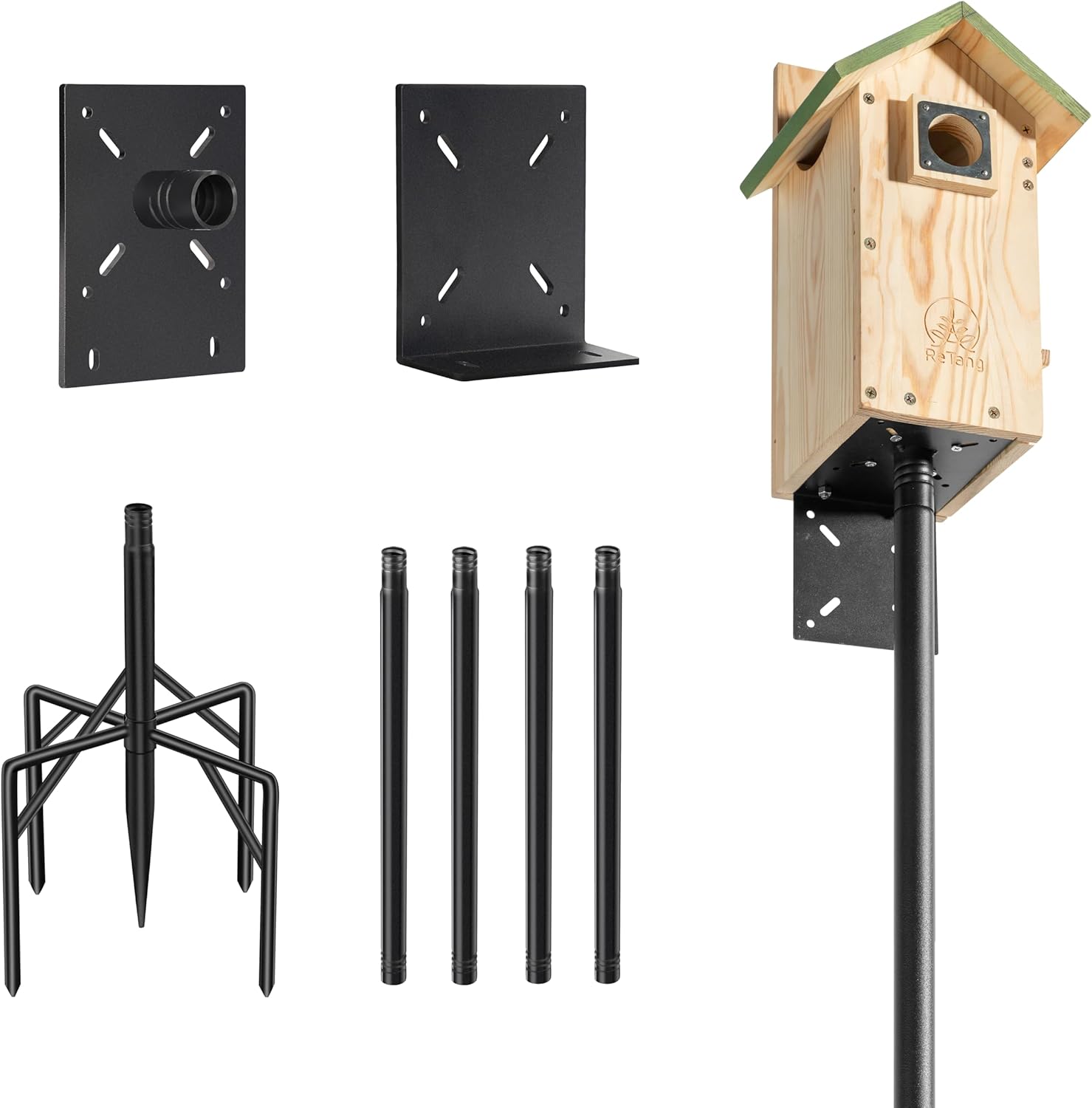 77 Smart Bird Feeder Pole: Sturdy & Adjustable