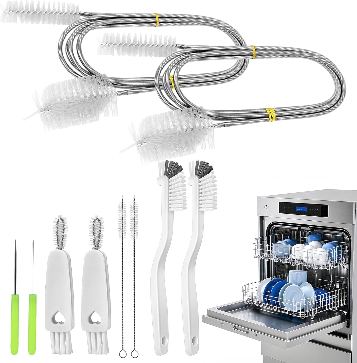 Palksky 2-Pack Dishwasher Cleaning Brush Set