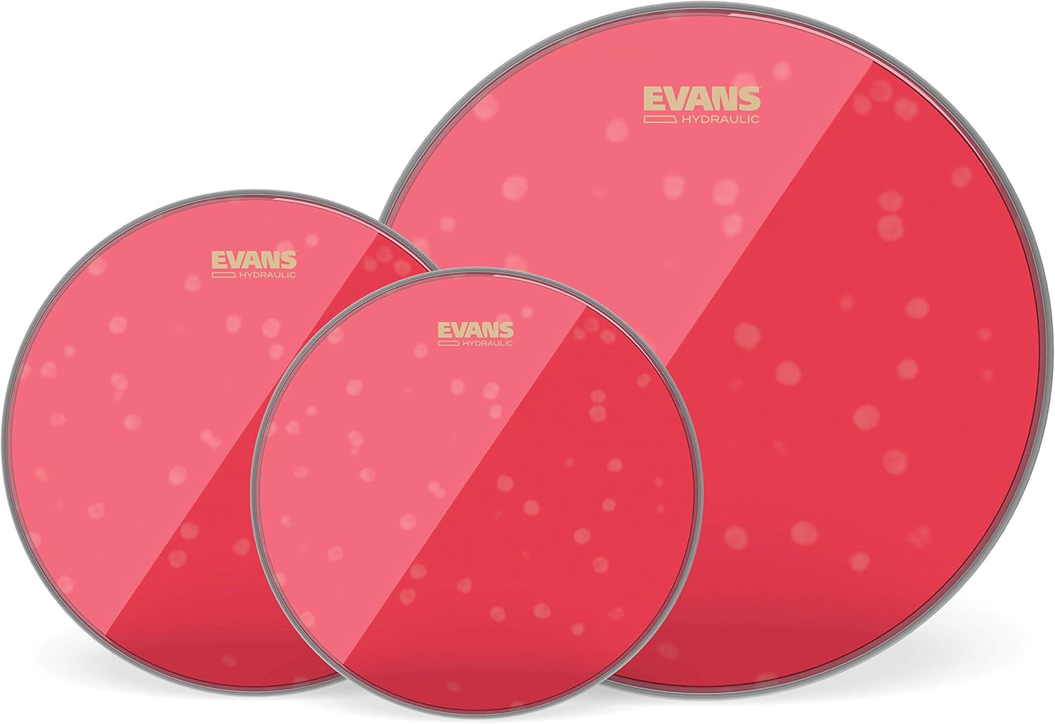 Evans Hydraulic Red Fusion Pack Drum Heads for Perfect Sound