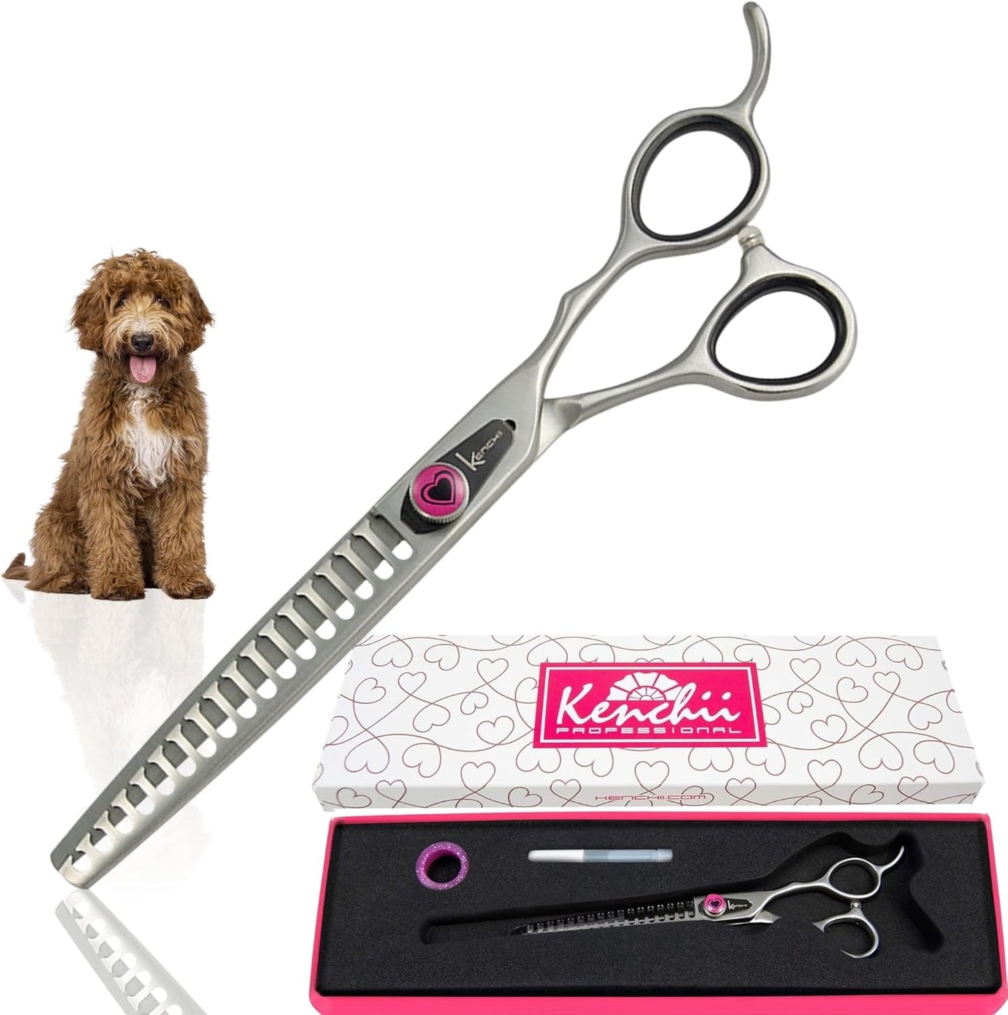 Kenchii Love Dog Grooming Scissors for Professional Pet Care