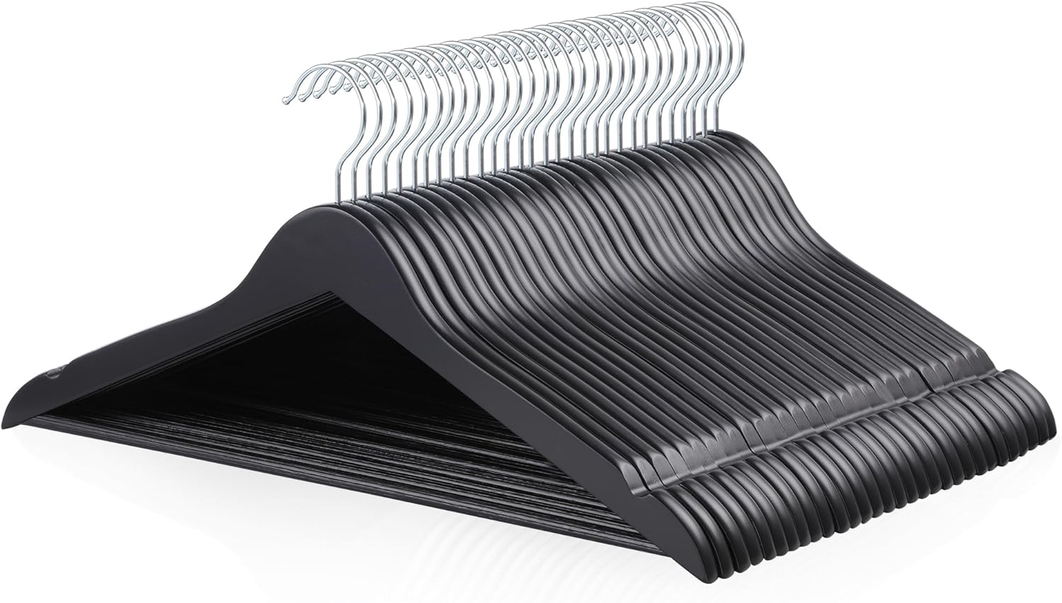 Wood Suit Clothes Hangers 30-Pack for Neat Organization