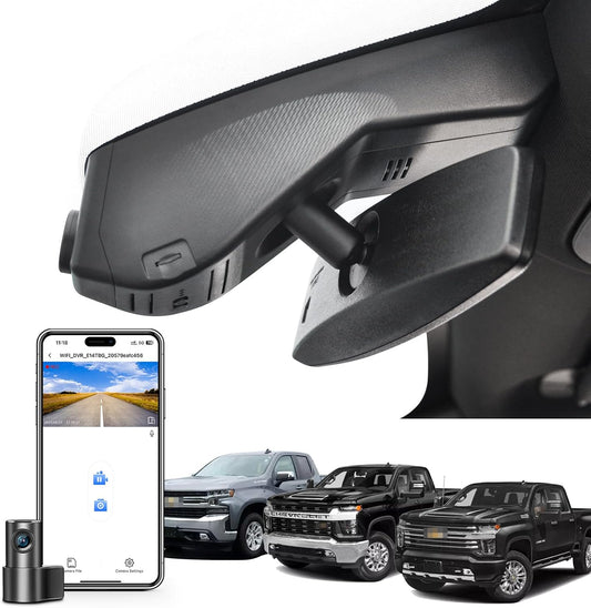 Mangoal Front 4K & Rear 1080P Dash Cam for Chevy Silverado
