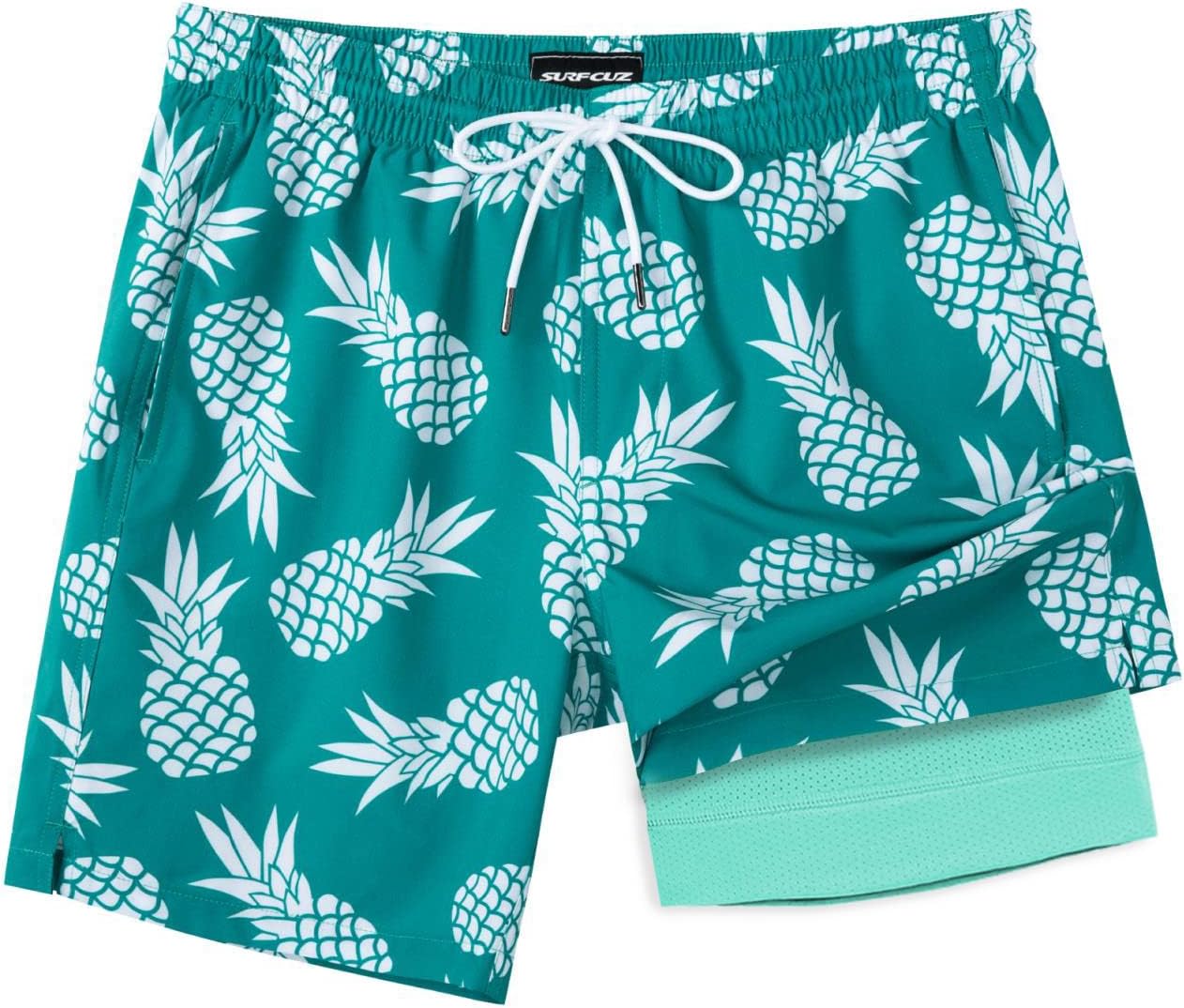 Mens Swim Trunks with Compression Liner for Ultimate Comfort