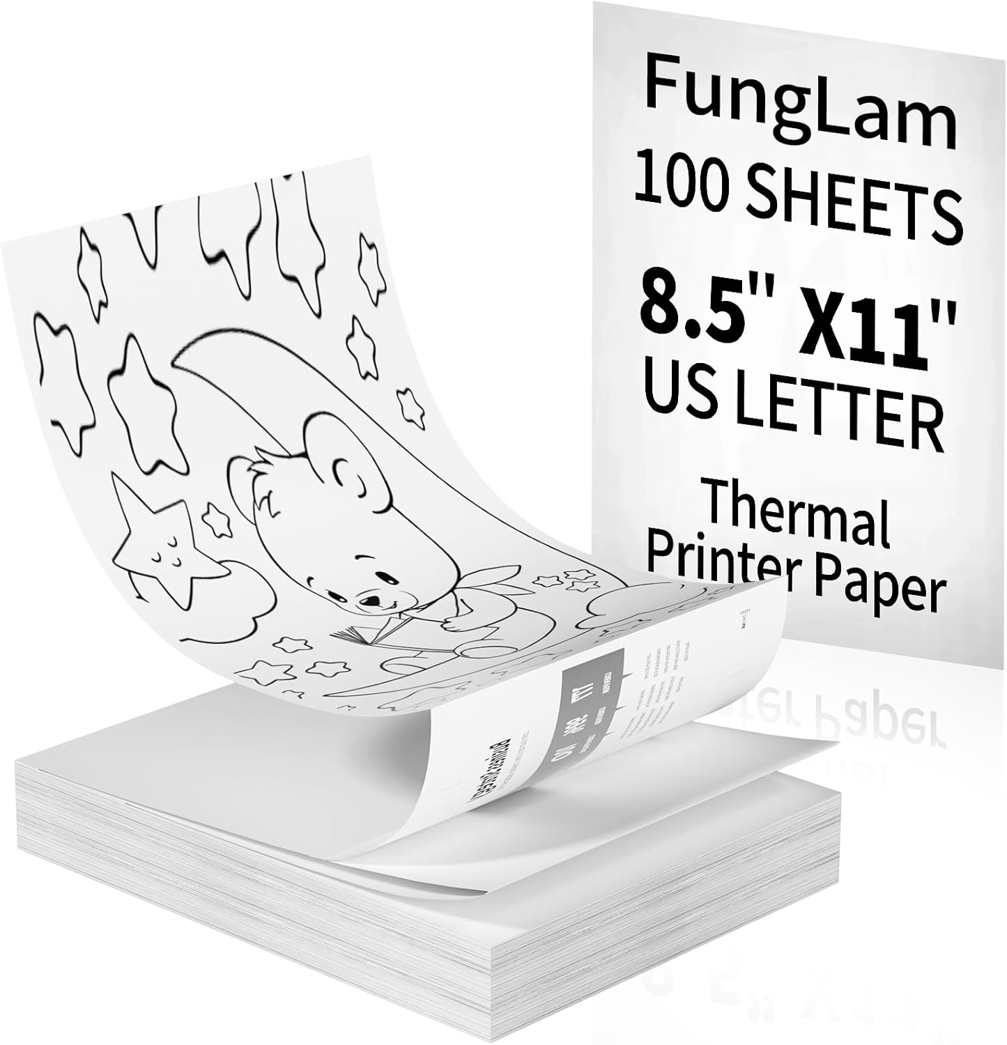 FungLam Thermal Paper: 8.5 x 11 - 100 Sheets