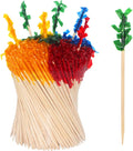 Vibrant 2.5 IN Wooden Frill Picks - Assorted Colors, 1000pcs