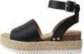 Womens Soda Topic Open Toe Ankle Strap Espadrilles - Cute Wedge