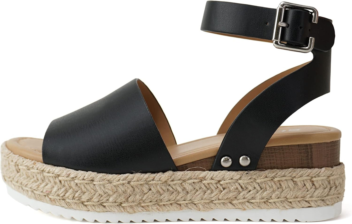 Soda Topic Open Toe Buckle Ankle Strap Espadrilles Sandals