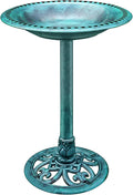 VIVOHOME 28 in Height Polyresin Antique Outdoor Garden Bird Bath
