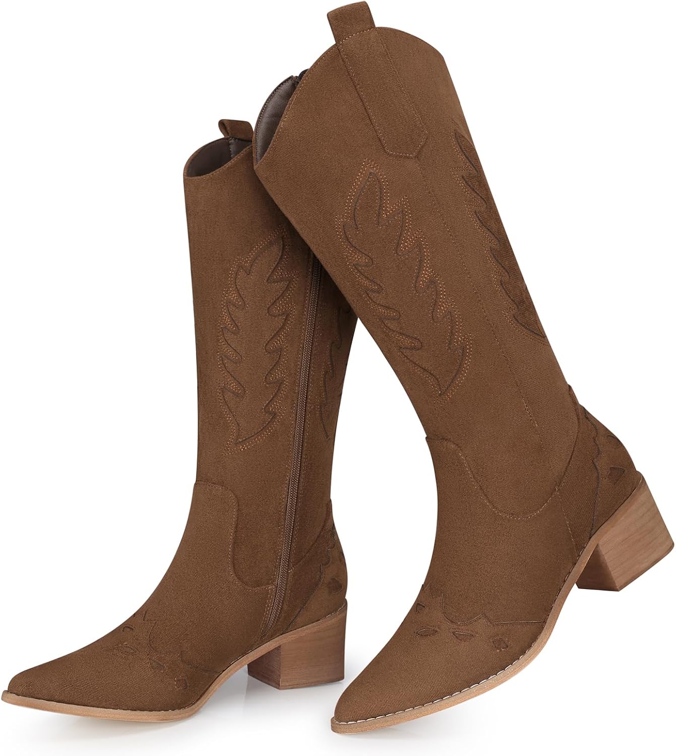 Comfortable Knee High Cowboy Boots for Women by SHIBEVER