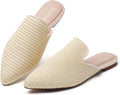 Pointed Toe Mules for Women - Slip On Backless Flats Comfortable