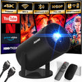 Portable Mini Projector: 1080P, 4K Support, WiFi 6 & Bluetooth for Ultimate Movie Experience!