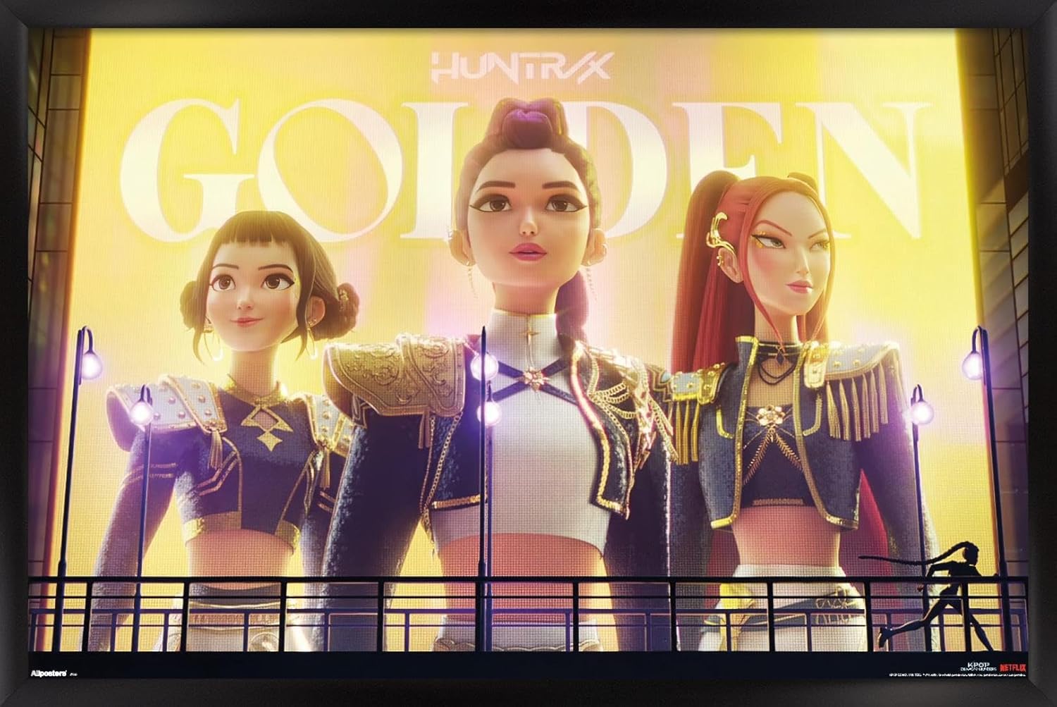 KPop Demon Hunters 2025 Poster - Huntrix Golden Wall Art