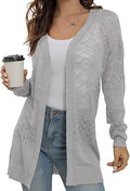 Casual Lightweight Long Sleeve Cardigan - Soft Draped Coverup