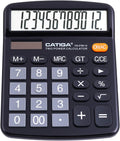 CATIGA 12 Digits Desktop Calculator with Large LCD Display - Clear