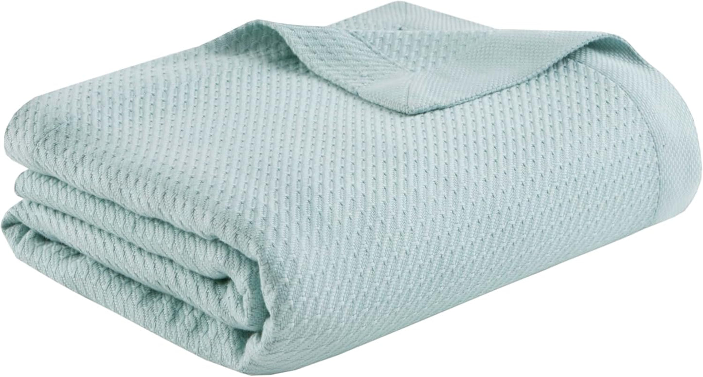 Madison Park Lightweight Summer Blanket in Light Blue for Comfort