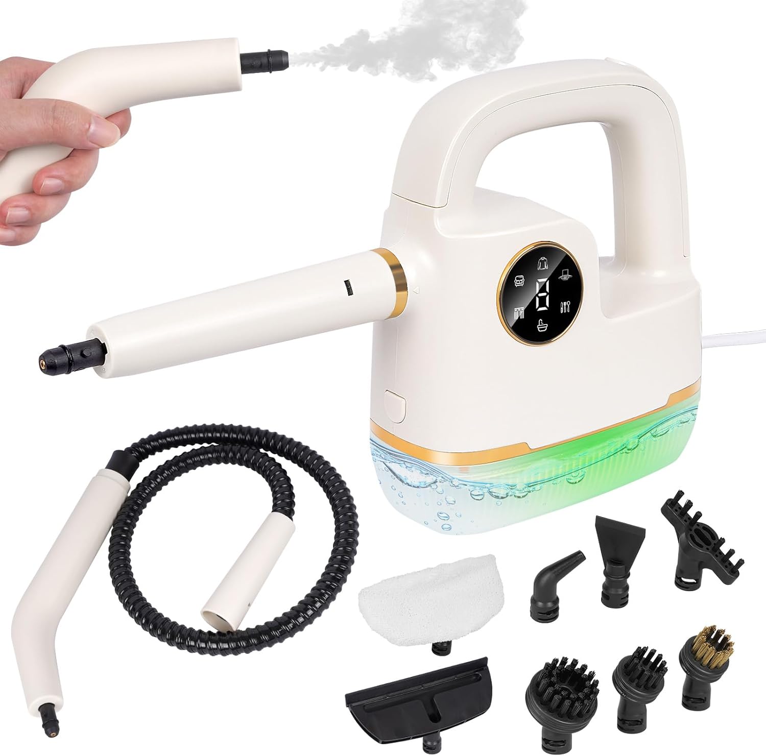Handheld Steam Cleaner for Home and Car with LCD Display