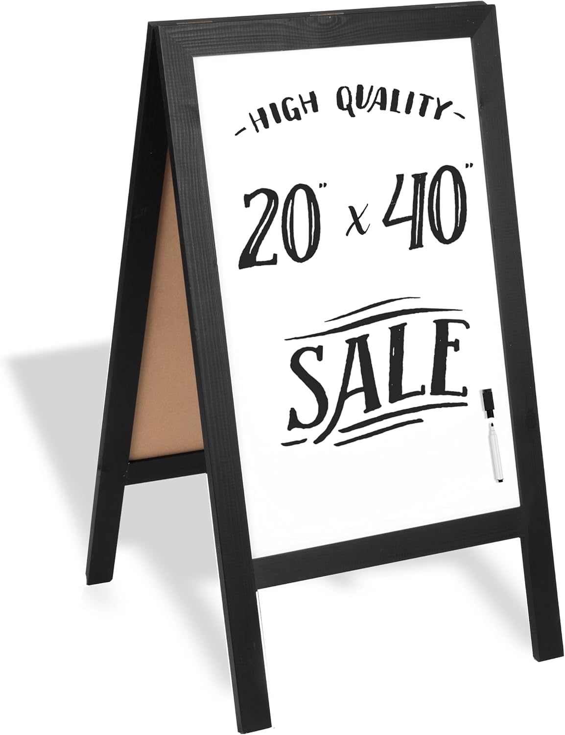Ilyapa Wooden A-Frame Whiteboard Sign for Menus and Promotions