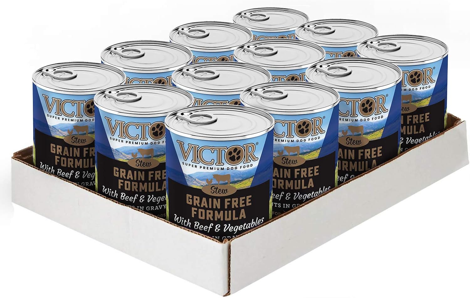 VICTOR Super Premium Dog Food with Beef and Vegetable Cuts