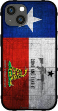 Rugged Shield Case for iPhone 13 Mini - Weathered Texas Flag