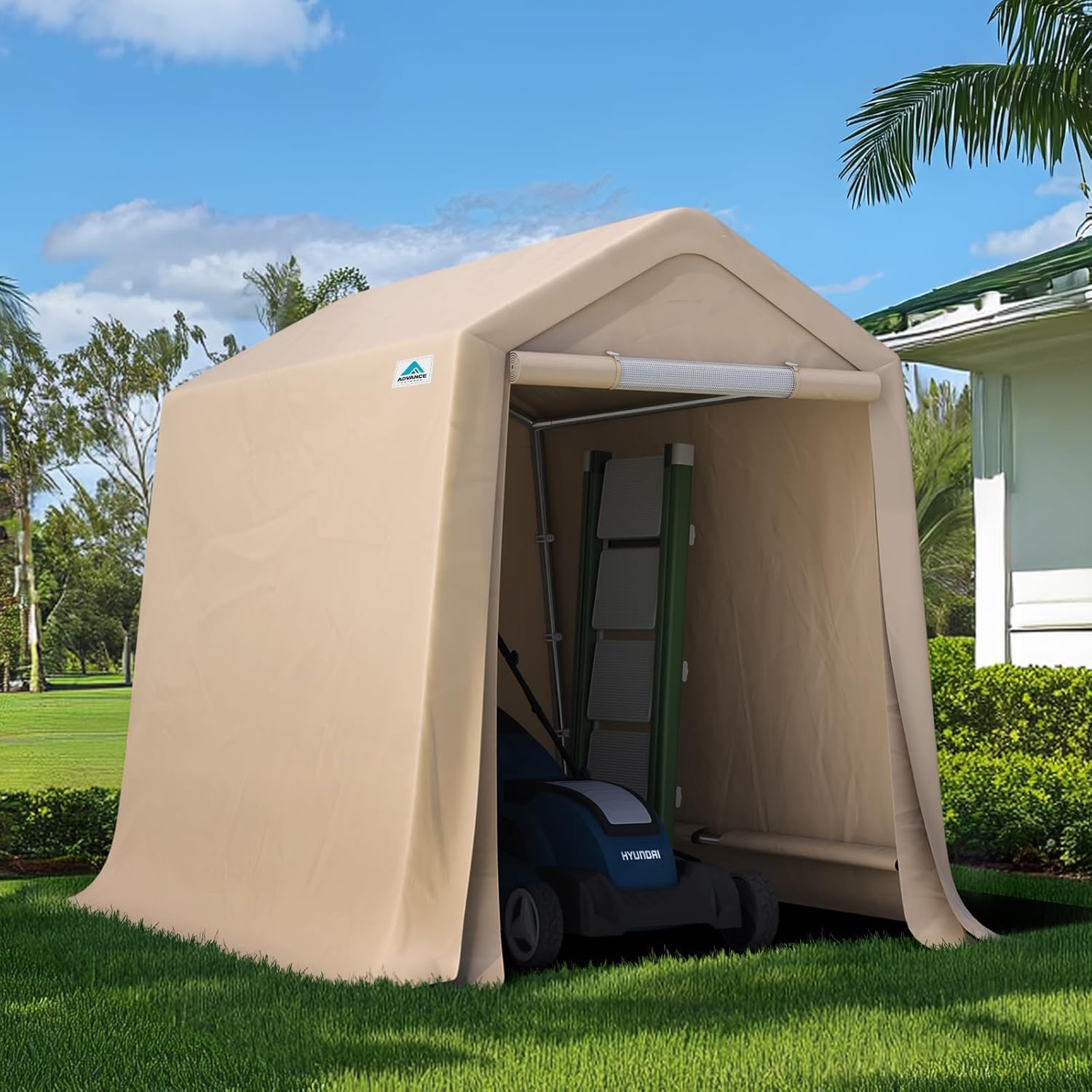 Outdoor Portable Storage Shelter Shed for Motorcycles and More