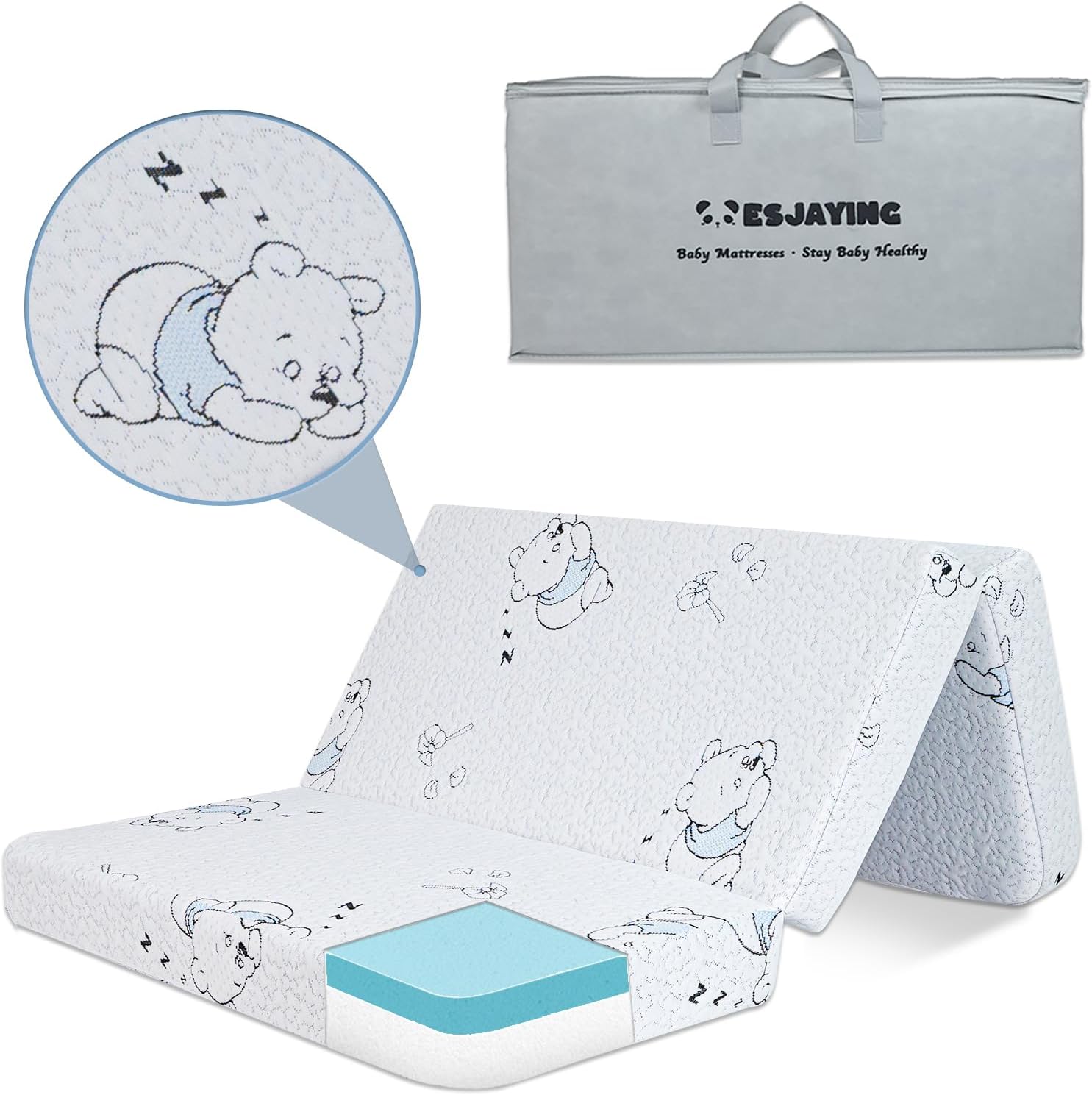 Trifold Pack and Play Mattress Pad for Comfortable Baby Sleep