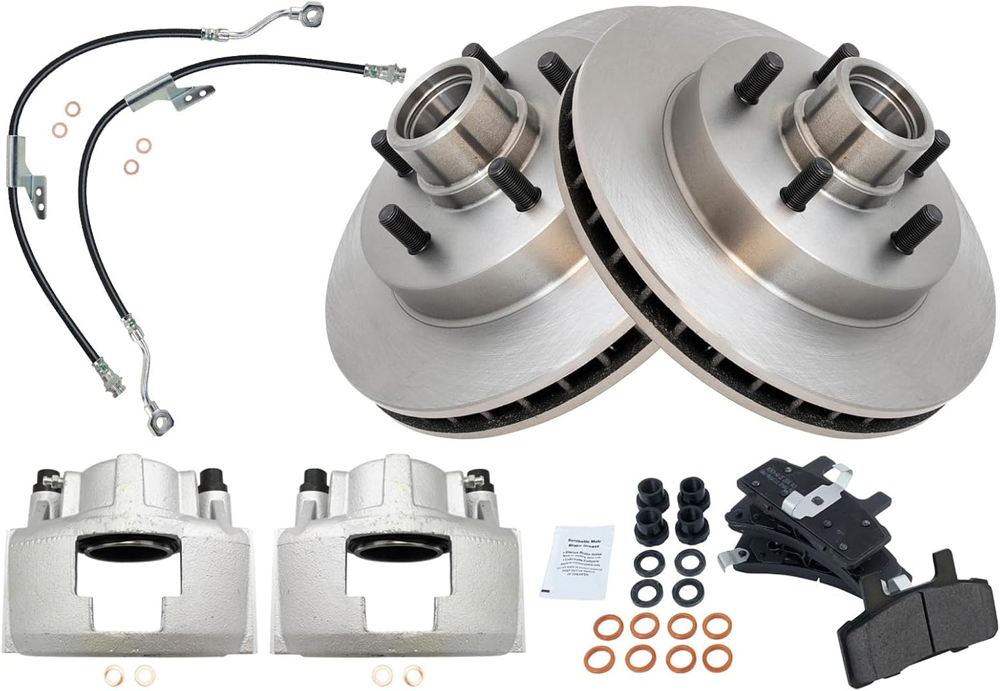TRQ Front Brake Pad & Rotor Kit for Chevrolet C1500 & Tahoe