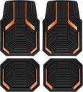 PIC AUTO Heavy Duty Rubber Floor Mats Set - Trim-to-Fit All Weather