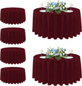 sancua Round Tablecloth 108 Inch Burgundy for Events