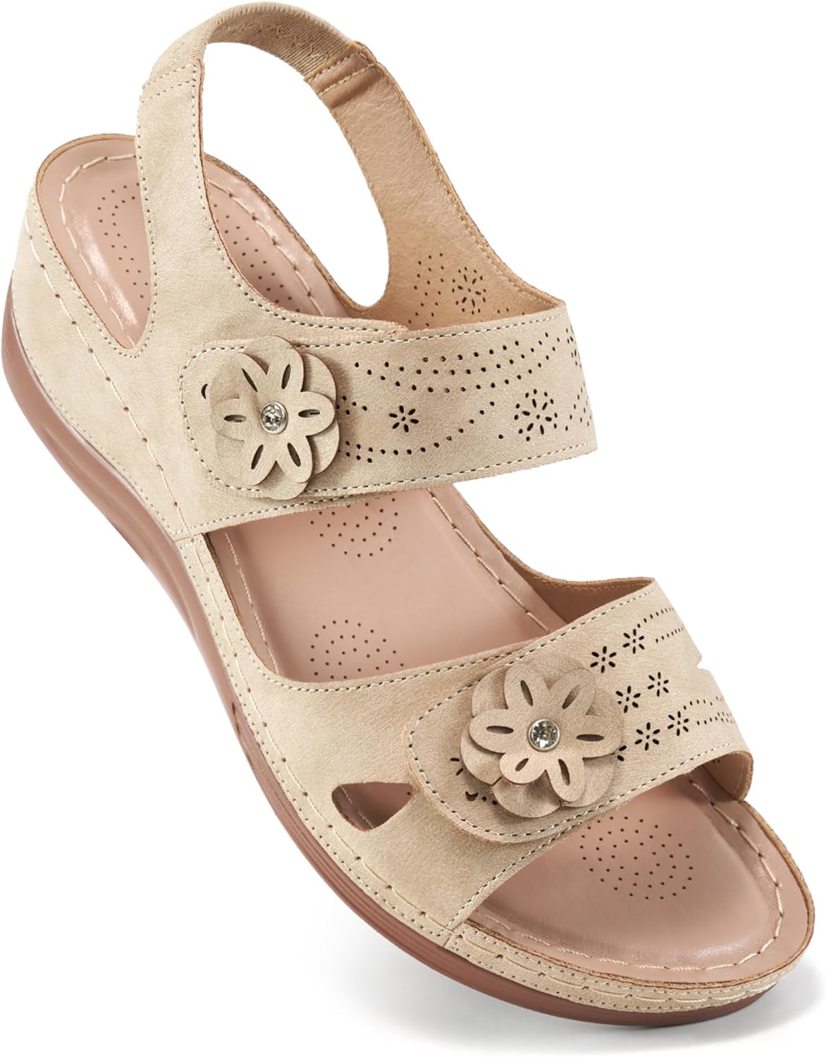 FUDYNMALC Sandals for Women: Comfortable Orthopedic Wedge Shoes