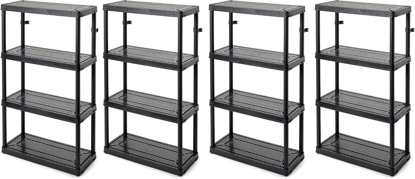 Gracious Living 4 Shelf Storage Unit for Home and Garage Use