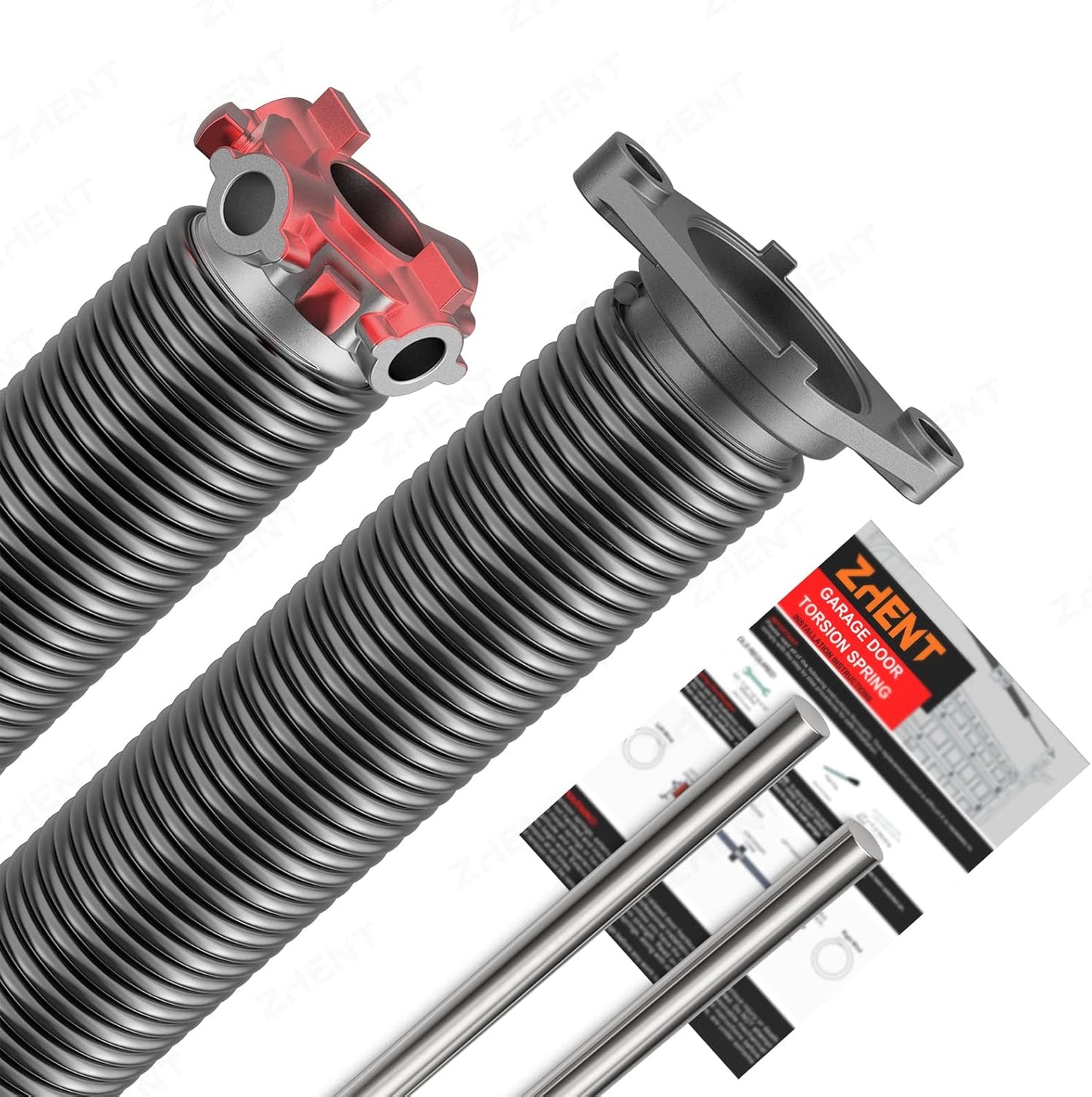 Garage Door Torsion Springs 1.75 Pair with Non-Slip Bars