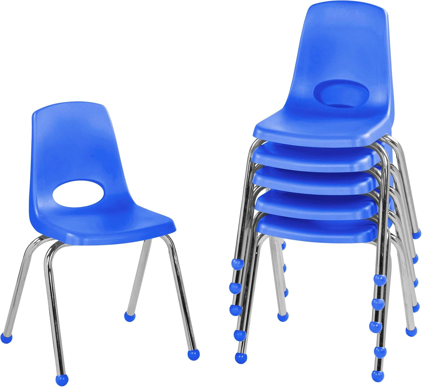 FDP 16 School Stack Chair Set of 6 for Classroom or Home Use