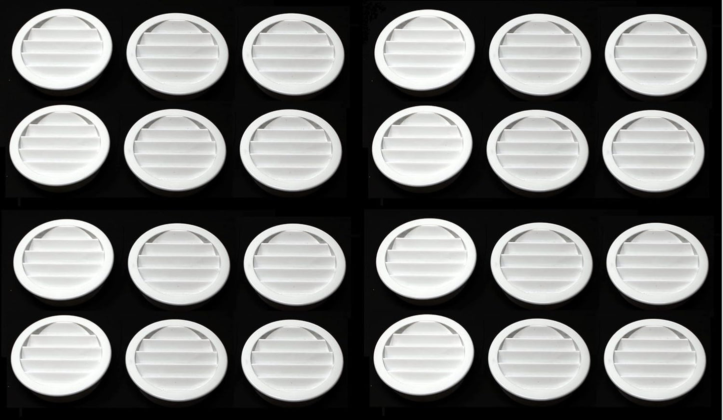 2 Inch Round Plastic Louver Soffit Air Vent for Reptiles and More