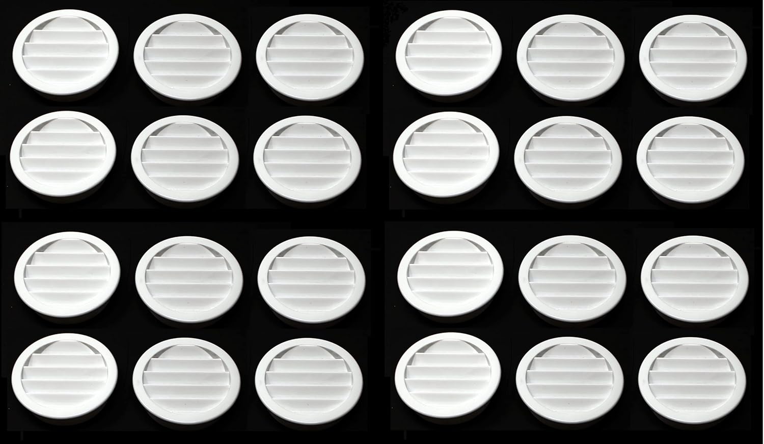 2 Inch Round Plastic Louver Soffit Air Vent for Reptiles and More